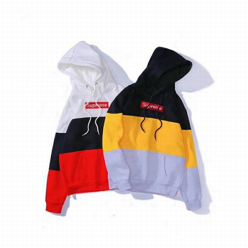 supreme 3 colors white red black yellow joint hoodie box logo